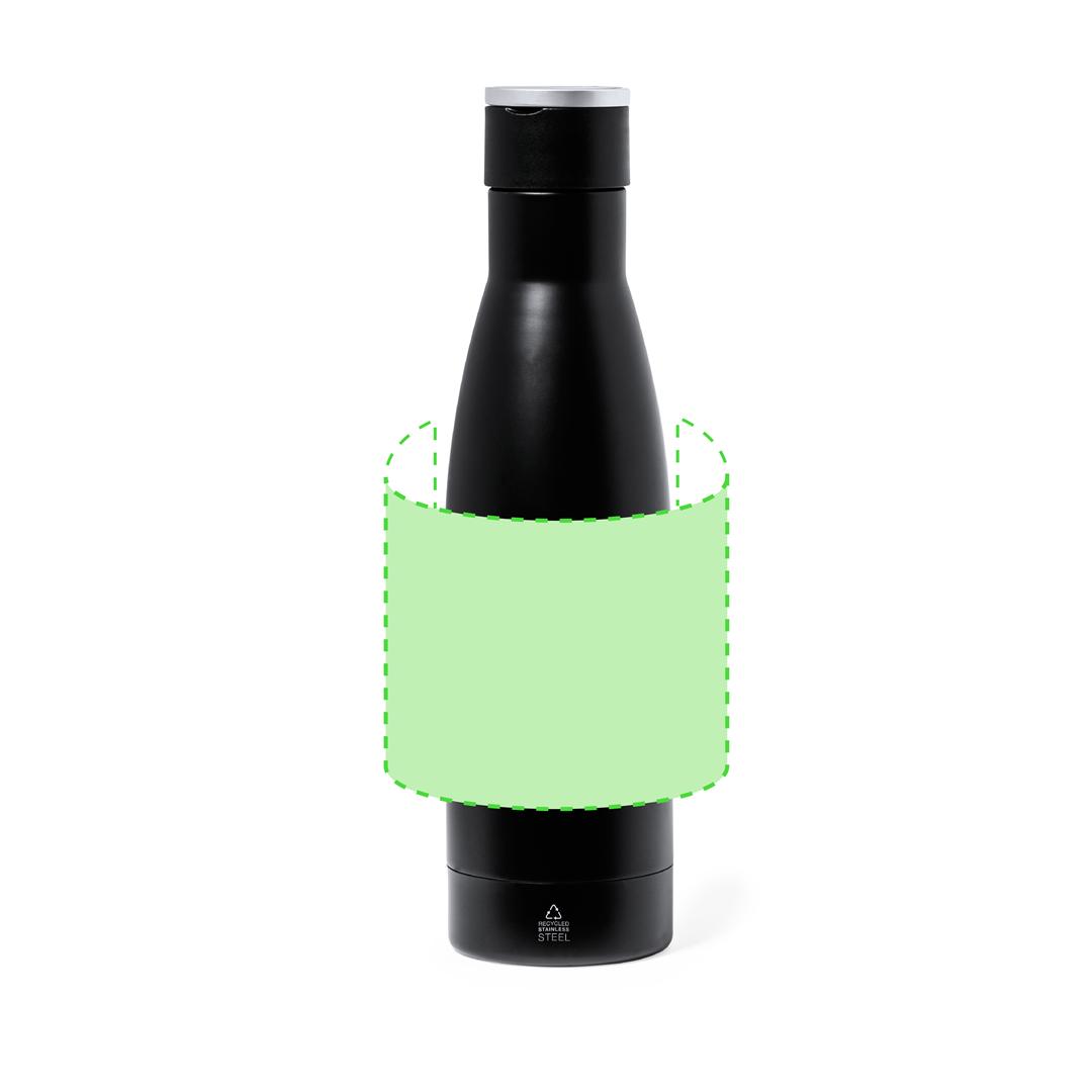 Set premium RPET paraguas antiviento bidón 500 ml bloc y bolígrafo reciclados