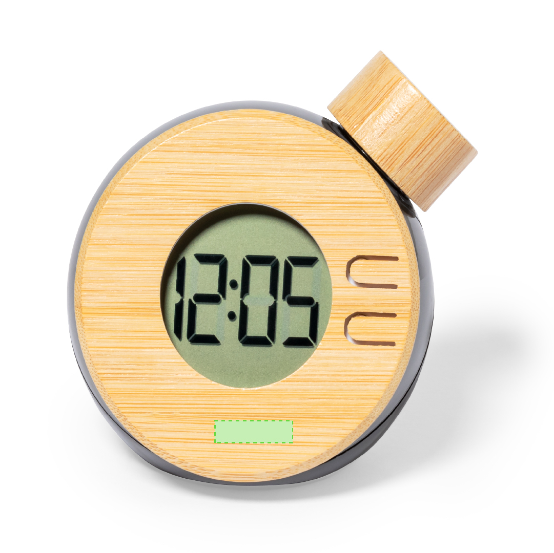 Reloj de mesa de bambú sin baterías funciona con agua
