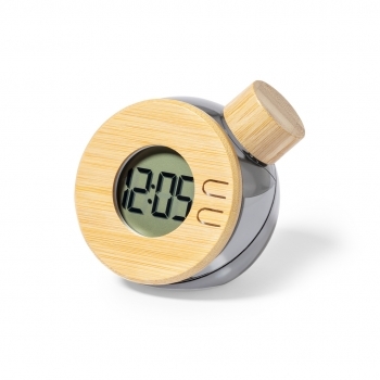 Reloj de mesa de bambú sin baterías funciona con agua