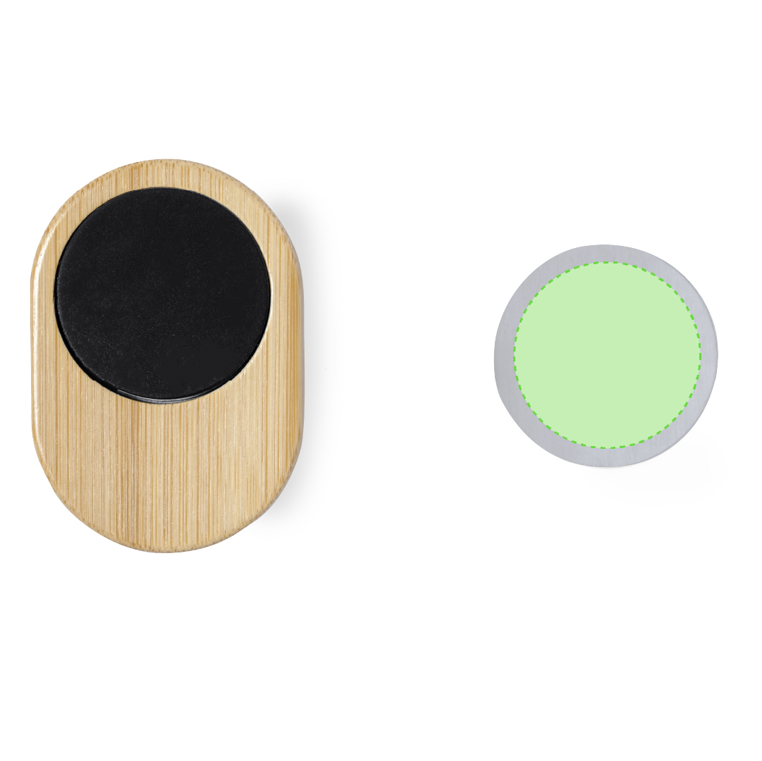 Soporte móvil bambú adhesivo magnético multisuperficie diseño minimalista