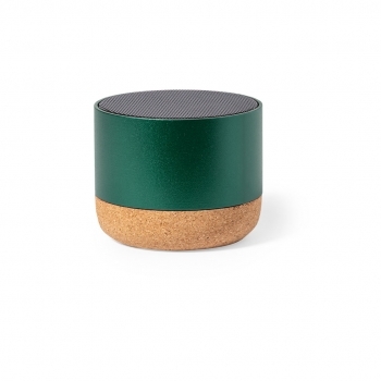 Altavoz Bluetooth eco de aluminio reciclado con base de corcho natural, 3W y batería 300 mAh