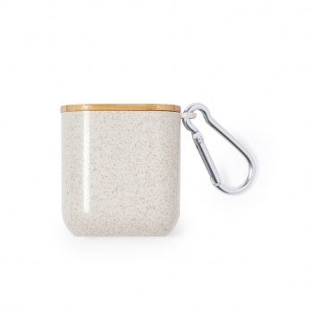 Cable cargador de bambu natural 3 en 1 con Micro-USB, Tipo-C y Lightning