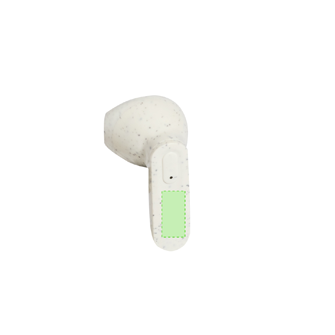 Set 2 en 1 auriculares + altavoz Bluetooth en bambú y caña de trigo con base LED carga