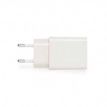 Cargador USB de carga rápida de caña de trigo/ abs con Tipo-C y USB