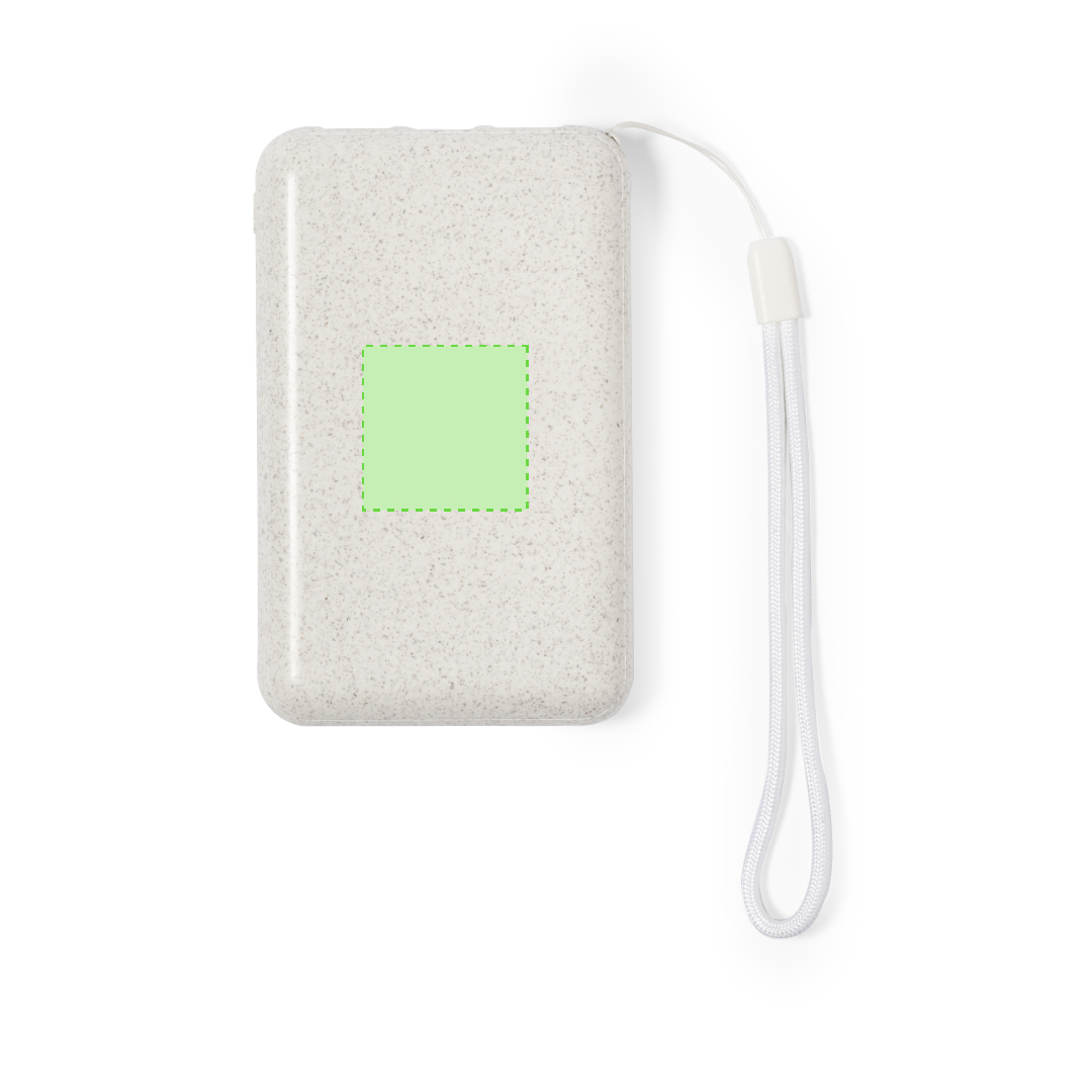 Powerbank solar de caña de trigo/ abs de 5000 mAh con panel fotovoltaico integrado