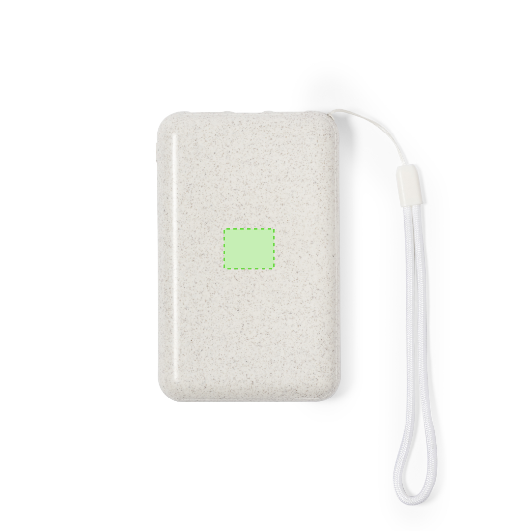 Powerbank solar de caña de trigo/ abs de 5000 mAh con panel fotovoltaico integrado