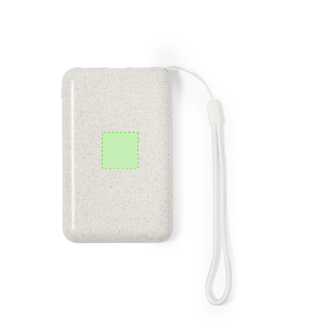 Powerbank solar de caña de trigo/ abs de 5000 mAh con panel fotovoltaico integrado