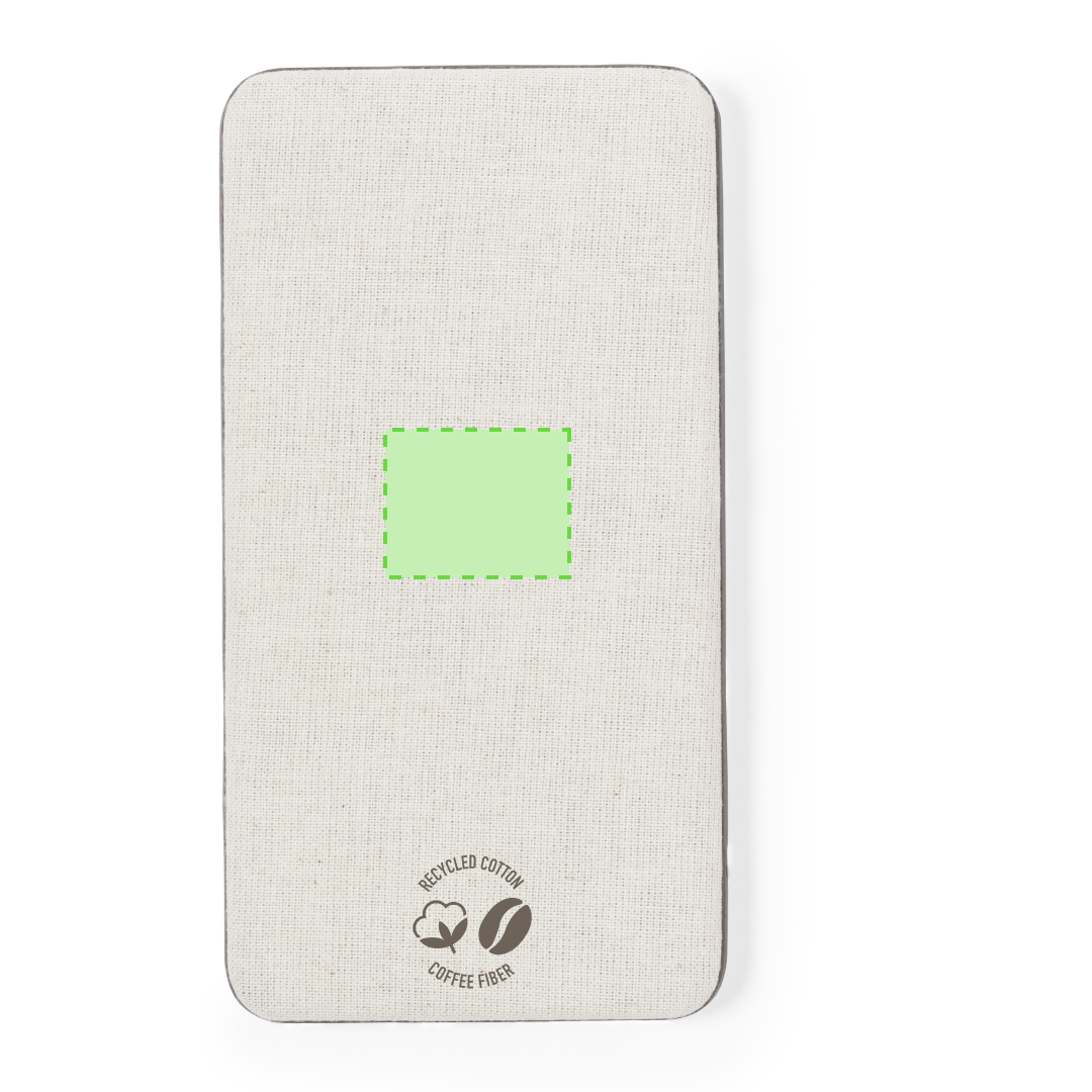 Powerbank de fibra de café/ abs/ algodón reciclado de 5000 mAh