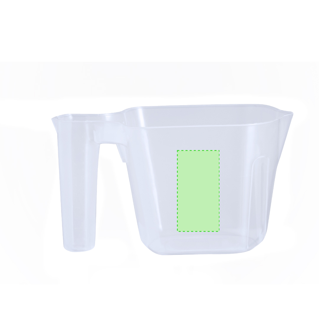 Jarra medidora de PP transparente 1 litro con asa medidora y escala en tramos de 50 ml