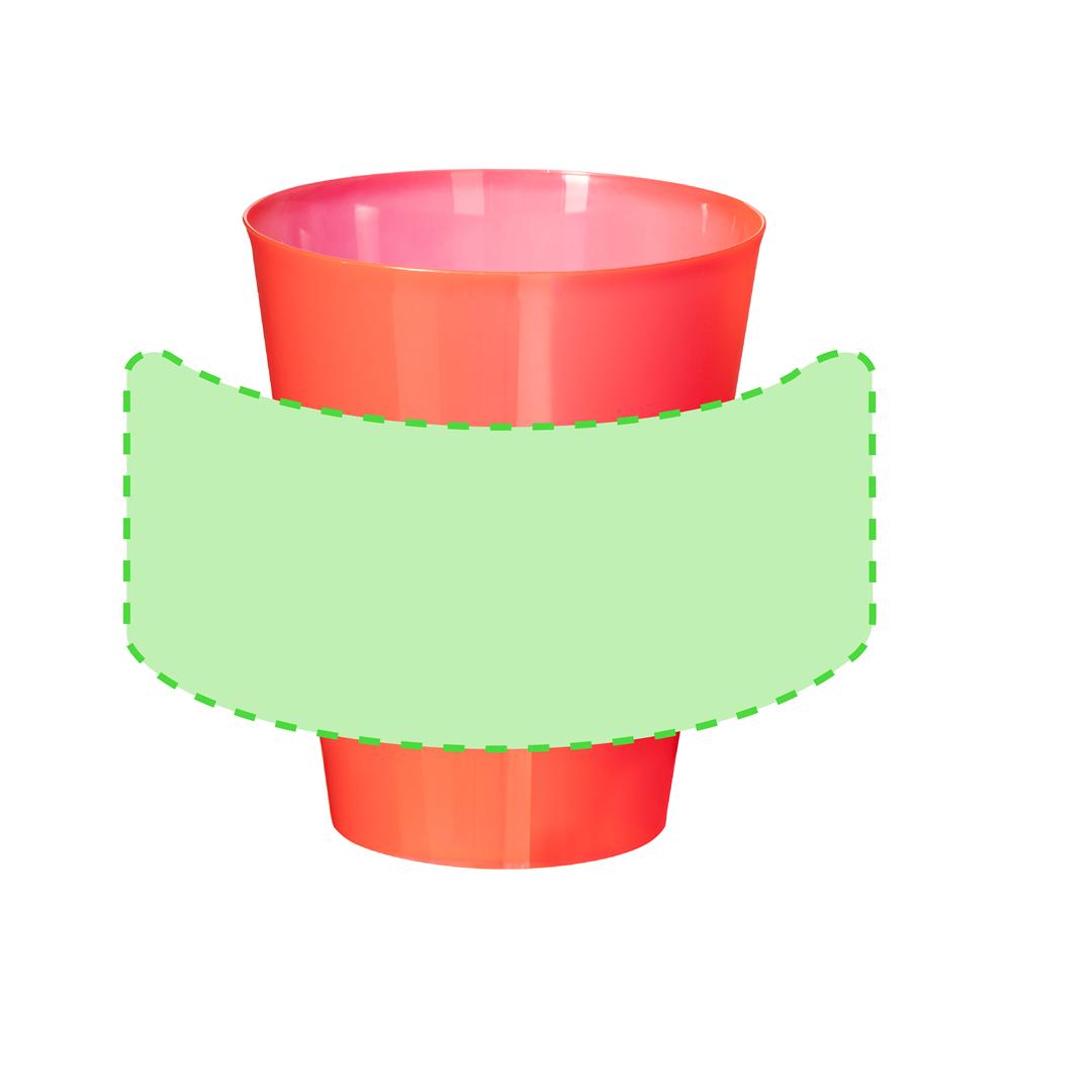 Vaso PP reutilizable multicolor translúcido eventos 500 ml