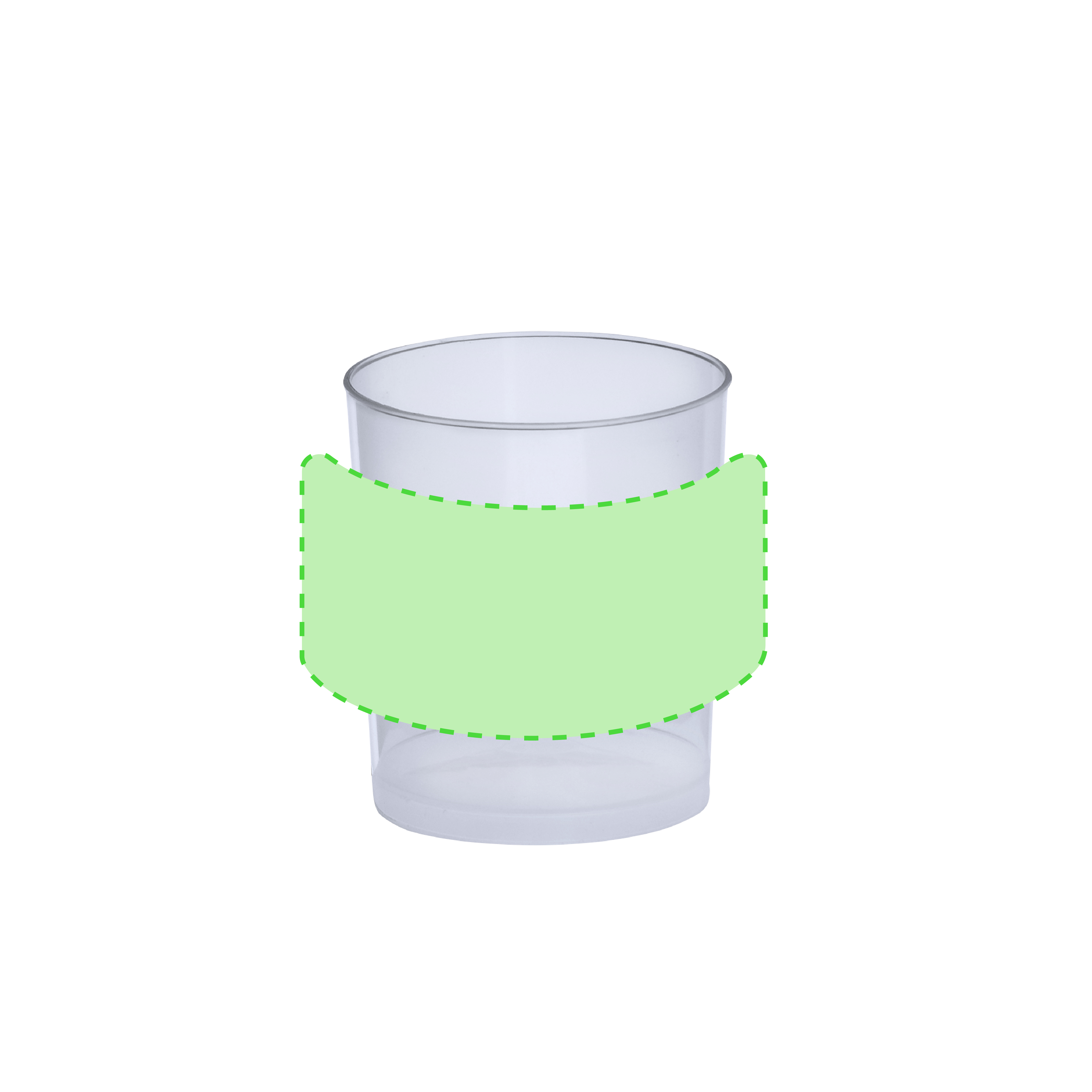 Vaso chupito PP reutilizable formato shot irrompible 35 ml