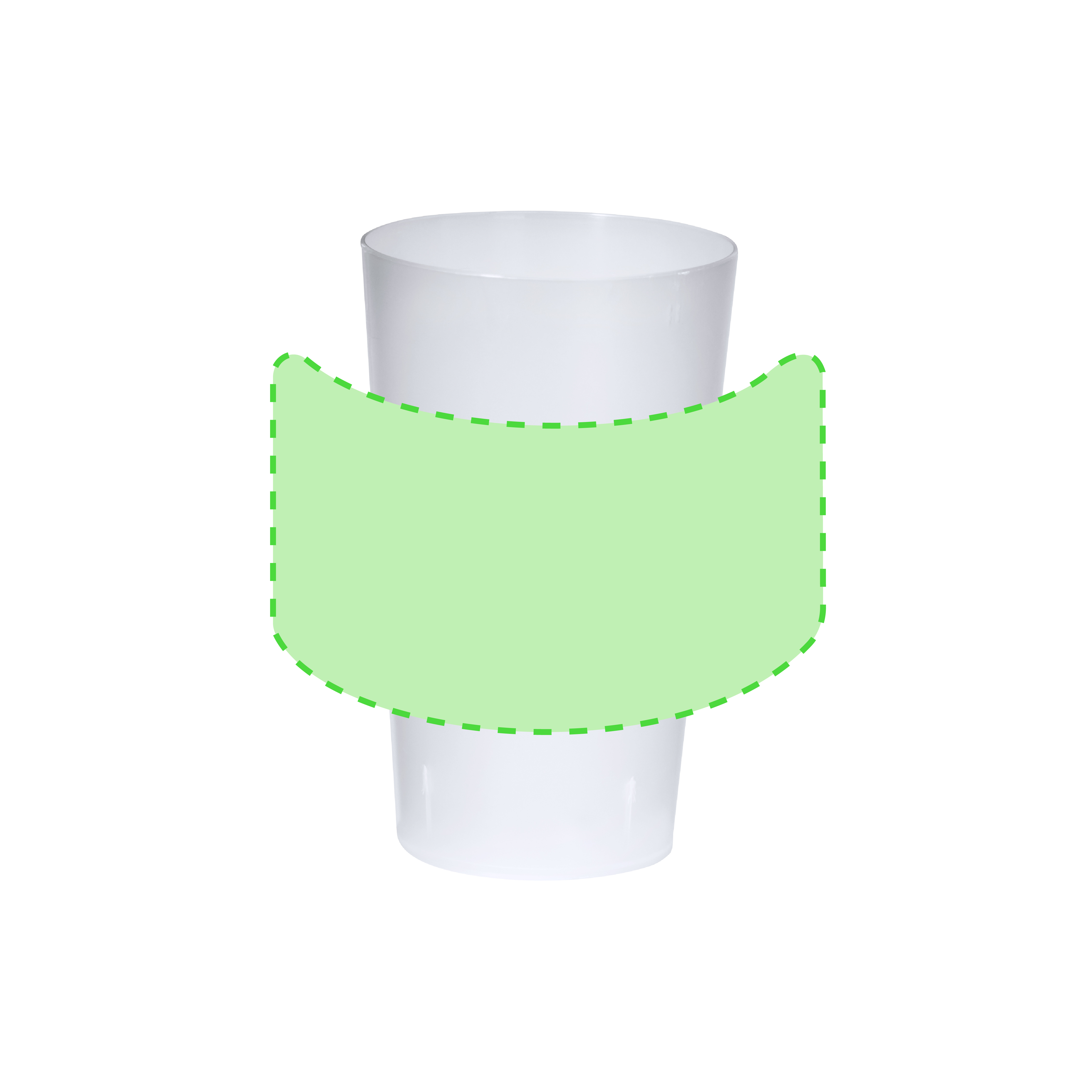 Vaso alto cerámica estilo japonés sin asa 330 ml