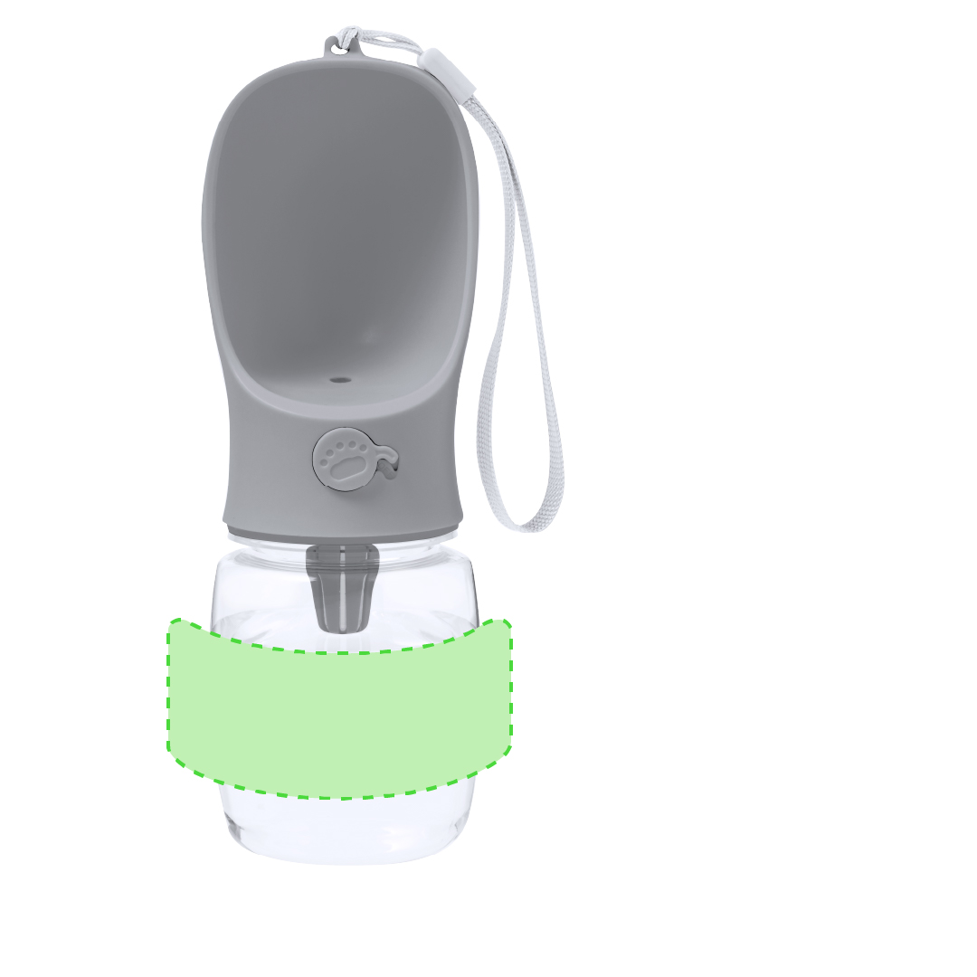 Bidón bebedero mascotas 350ml ABS PET con bowl plegable integrado