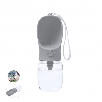 Bidón bebedero mascotas 350ml ABS PET con bowl plegable integrado