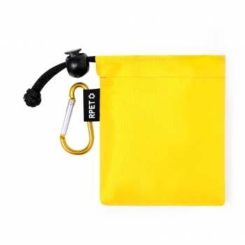 Poncho niño de PE 90×64 cm con funda poliéster RPET y mosquetón