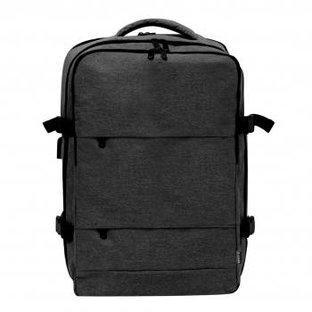Mochila multifunción de RPET 300D con USB, portátil, portazapatos, espalda transpirable y cintas anchas
