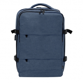 Mochila multifunción de RPET 300D con USB, portátil, portazapatos, espalda transpirable y cintas anchas