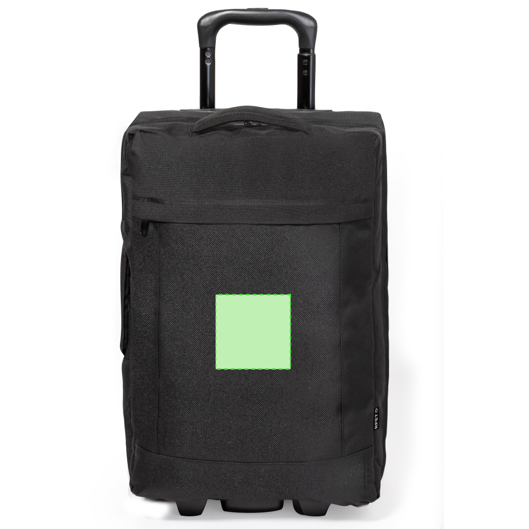 Trolley de poliéster 600D reciclado con cierre de seguridad TSA extensible