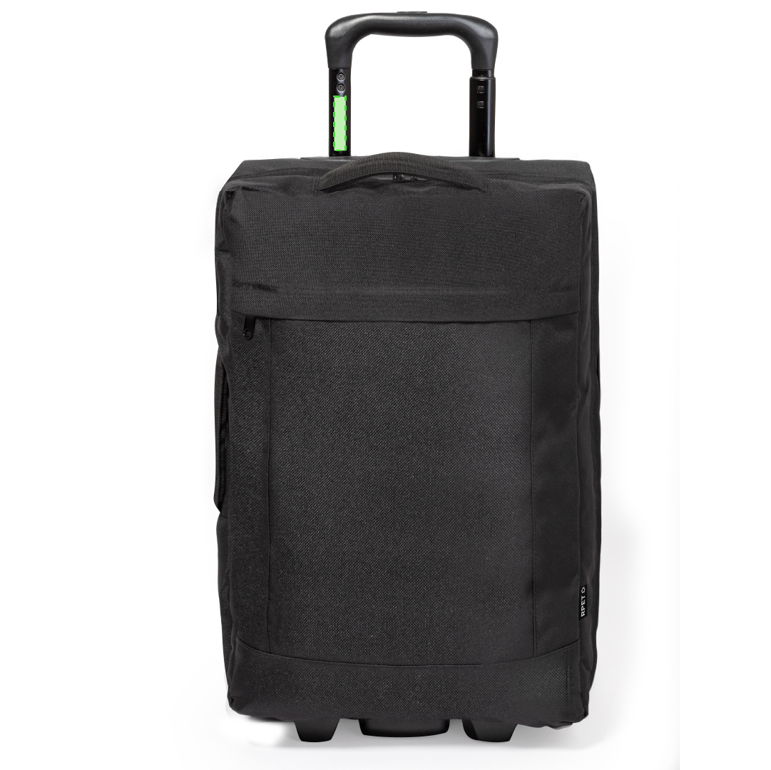 Trolley de poliéster 600D reciclado con cierre de seguridad TSA extensible
