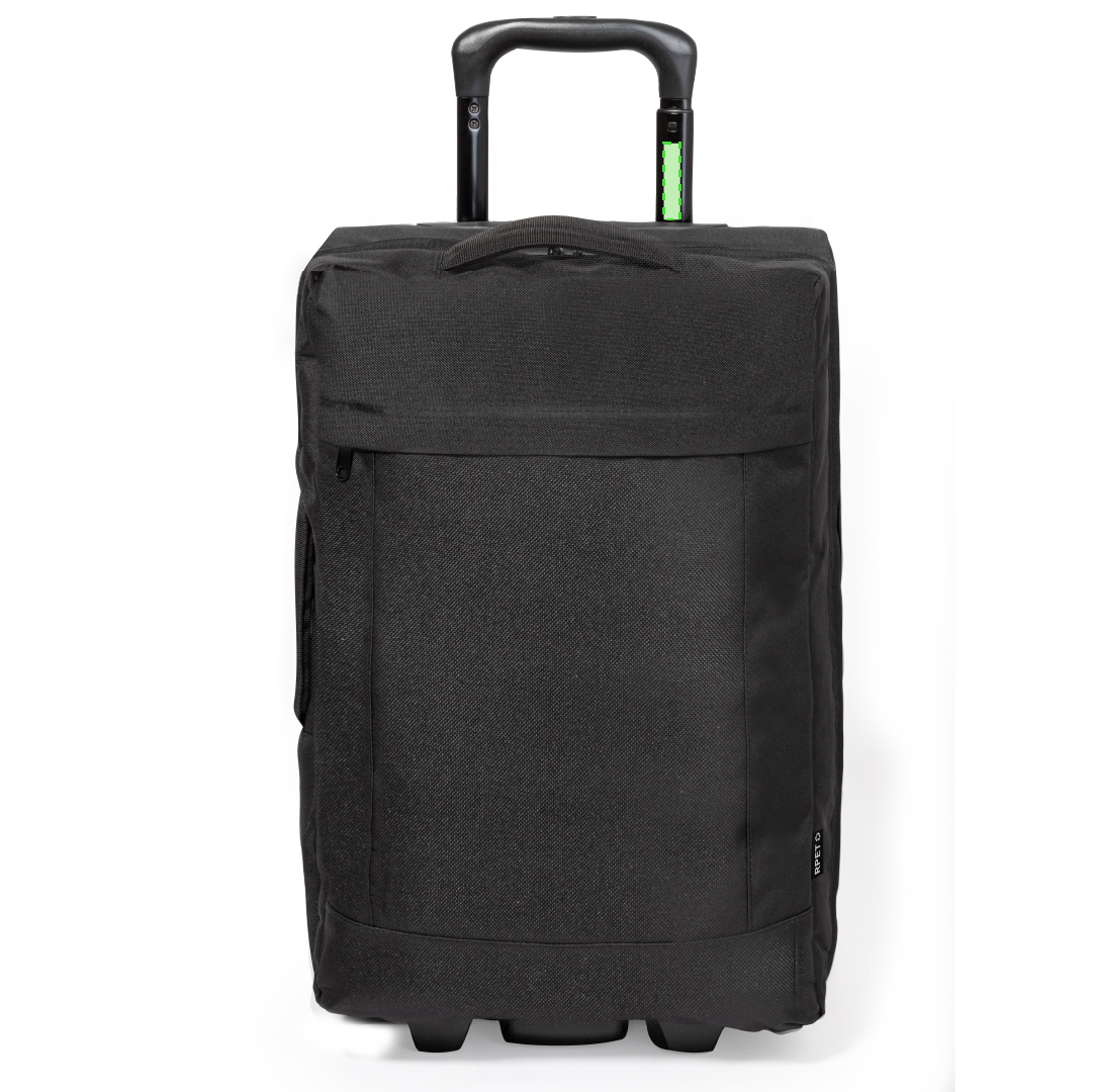 Trolley de poliéster 600D reciclado con cierre de seguridad TSA extensible