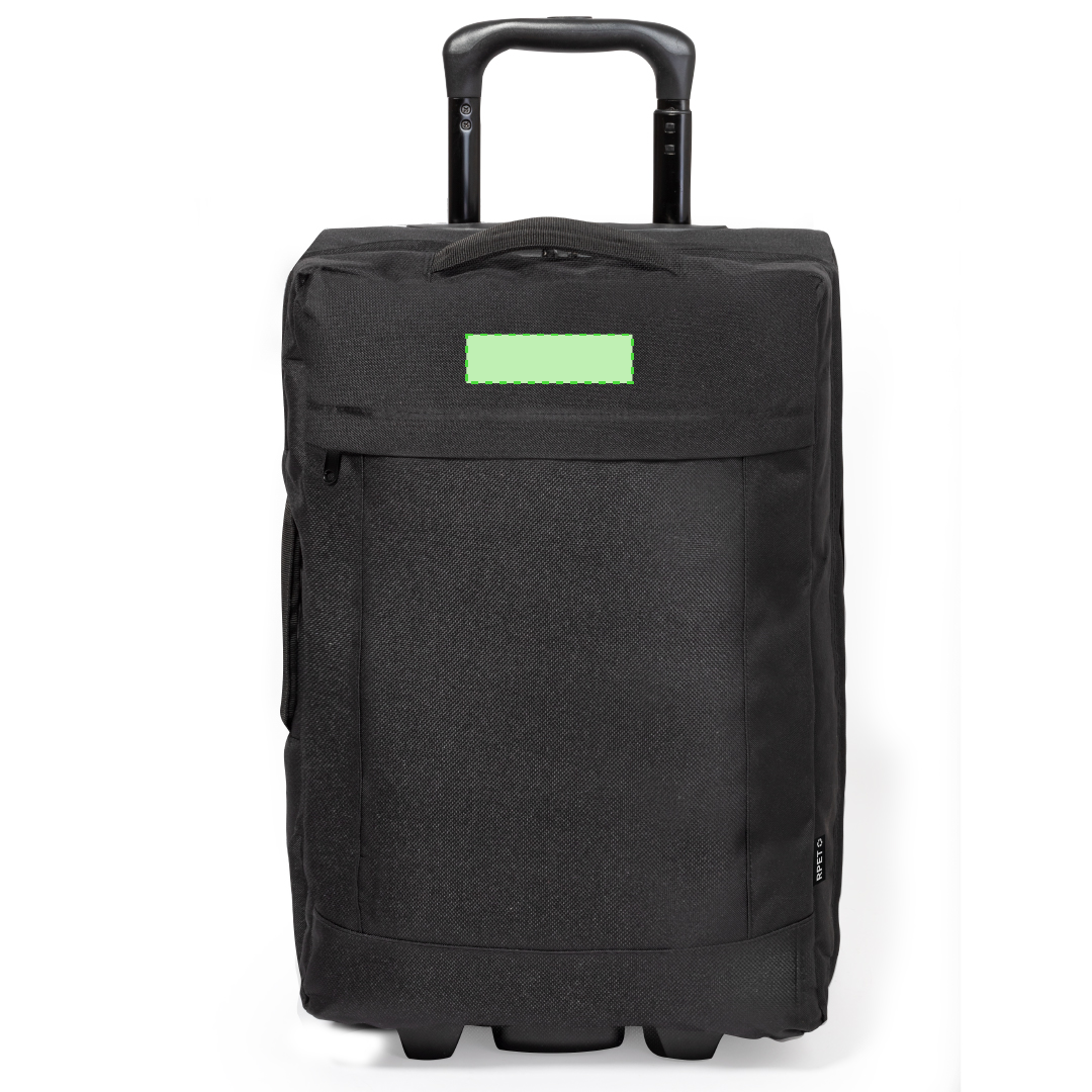 Trolley de poliéster 600D reciclado con cierre de seguridad TSA extensible