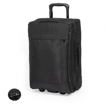 Trolley de poliéster 600D reciclado con cierre de seguridad TSA extensible