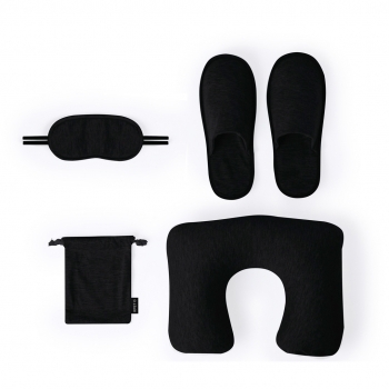 Set de viaje de poliéster 3 accesorios