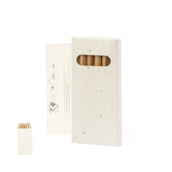 Caja de lápices semillas de papel reciclado