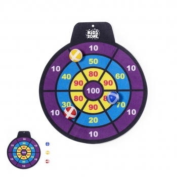 Diana de tela con 3 bolas de velcro para todas las edades