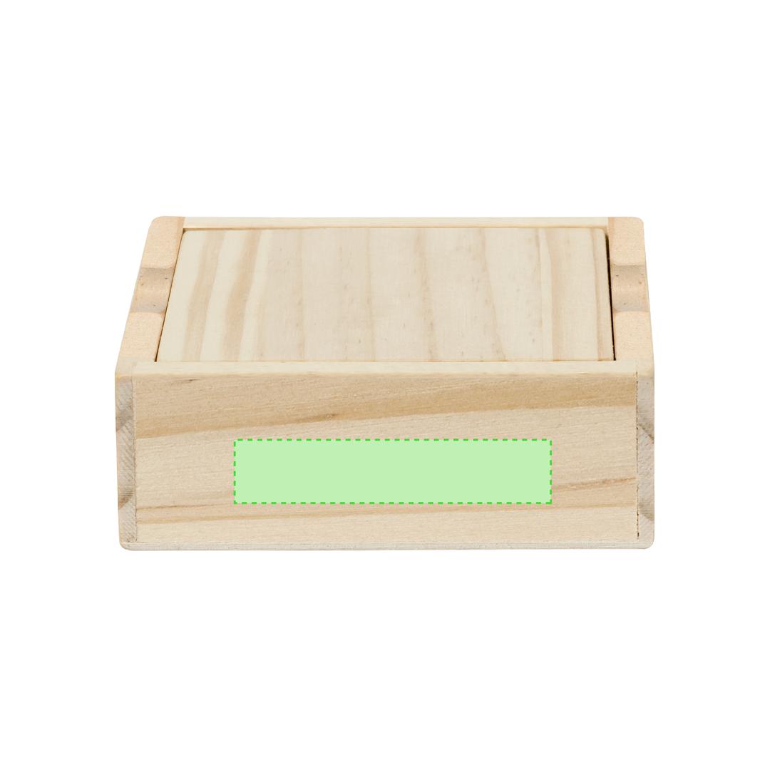 Juego sudoku de madera compacto 16 fichas con tapa-tablero 8,6×8,6 cm