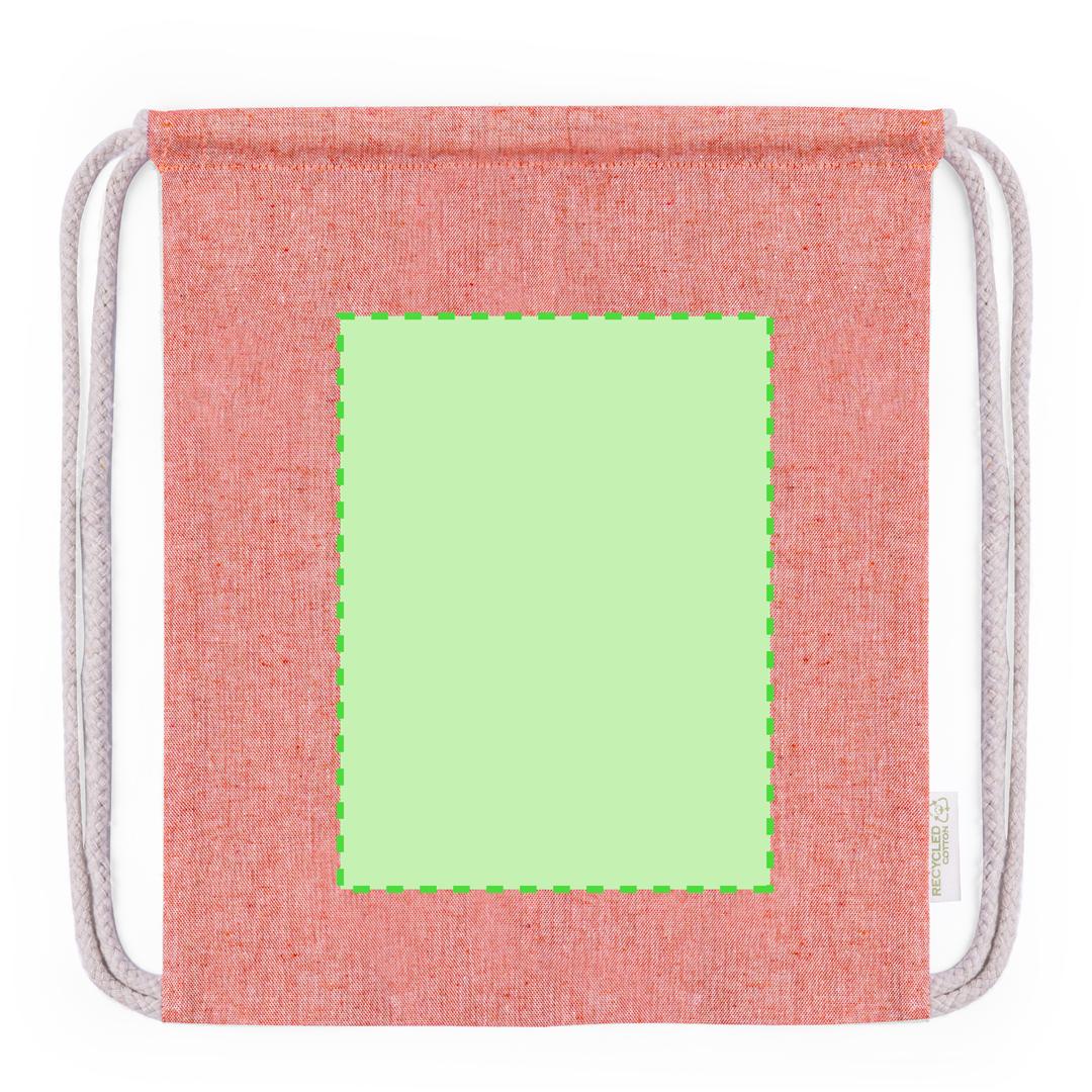 Mochila de cuerdas infantil de algodón reciclado 100% 120 g/m² con logotipo eco