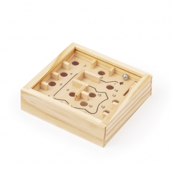 Juego habilidad de madera laberinto 15 obstáculos desafío bola