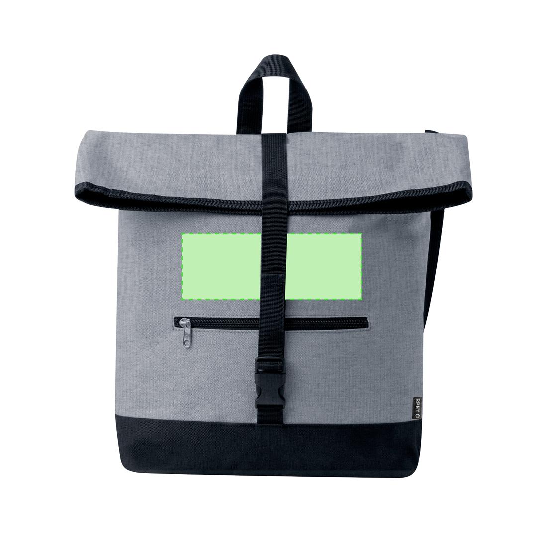 Bolsa para bici de poliéster reciclado 600D con bolsillo con cremallera