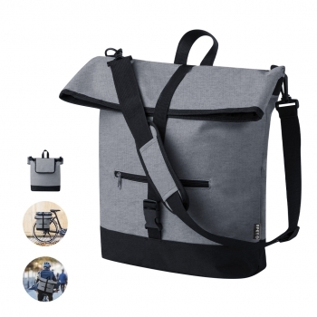 Bolsa para bici de poliéster reciclado 600D con bolsillo con cremallera