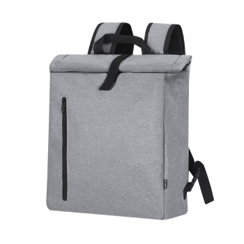 Mochila de bici de RPET 600D con enganches universales, cierre de hebilla y cintas acolchadas