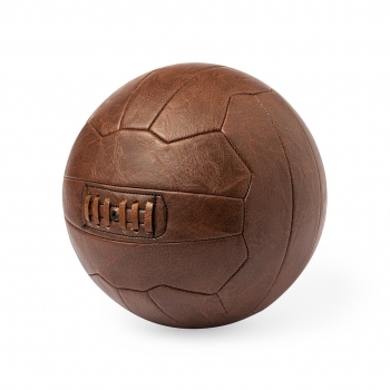 Balón de polipiel talla 5 diseño retro con bolsa