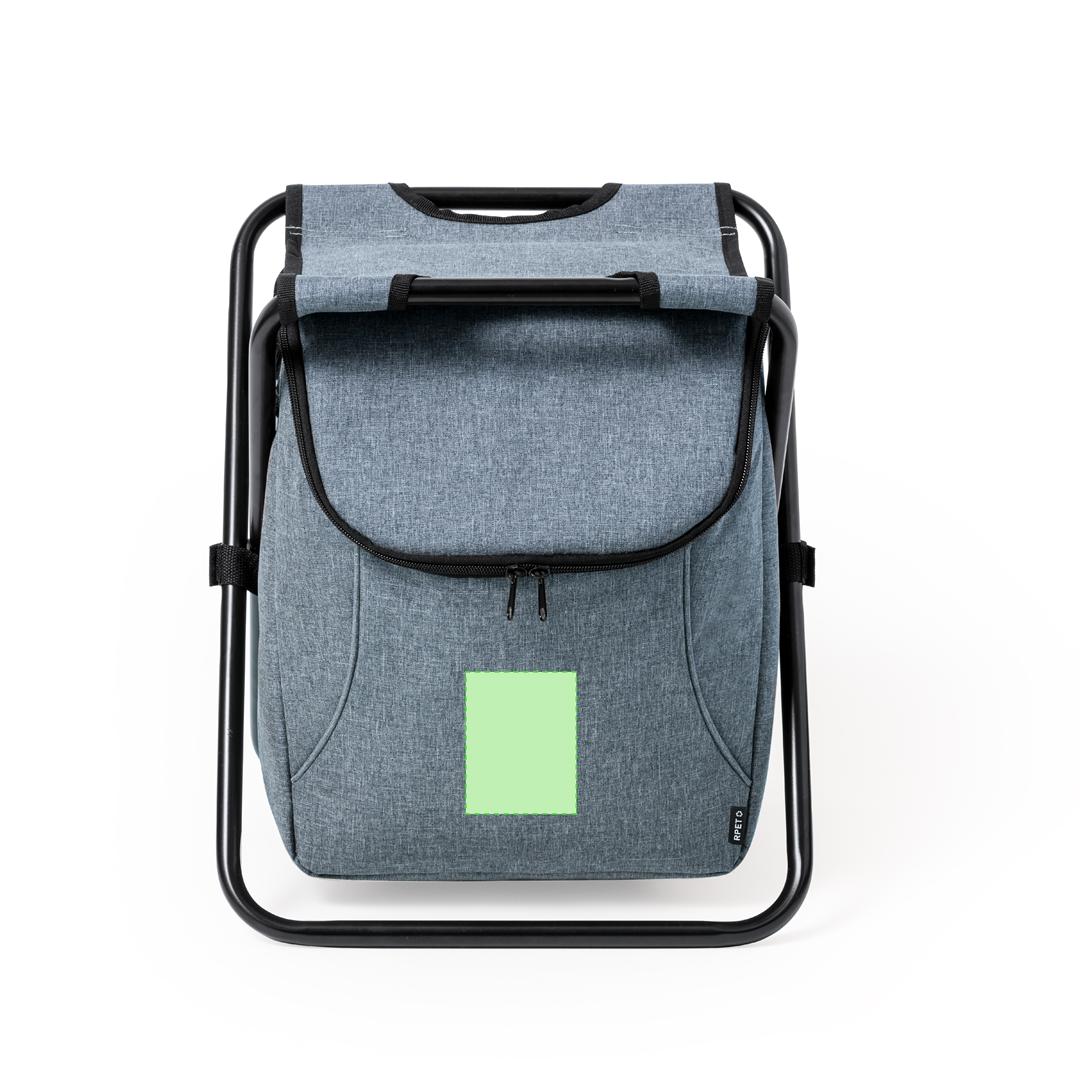 Silla con nevera integrada de poliéster 600D reciclado plegable