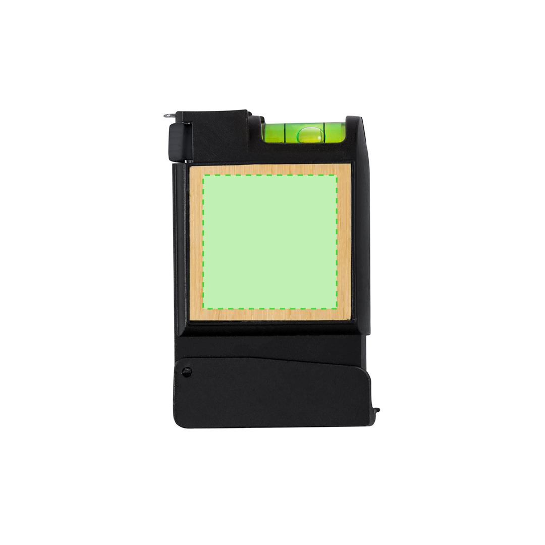 Flexómetro multiherramienta bambú ABS 5 accesorios 7 funciones freno