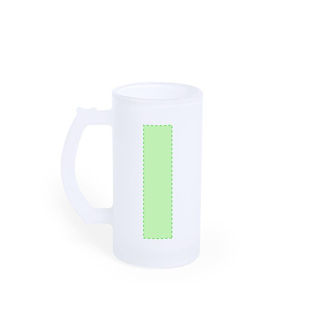 Jarra sublimación cristal acabado mate cervecero 500 ml