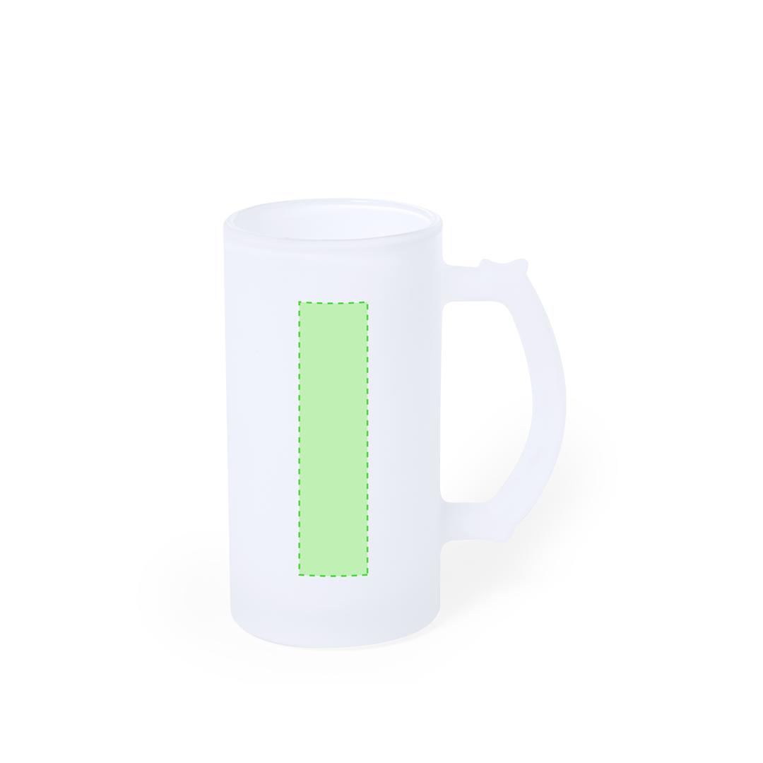 Jarra sublimación cristal acabado mate cervecero 500 ml