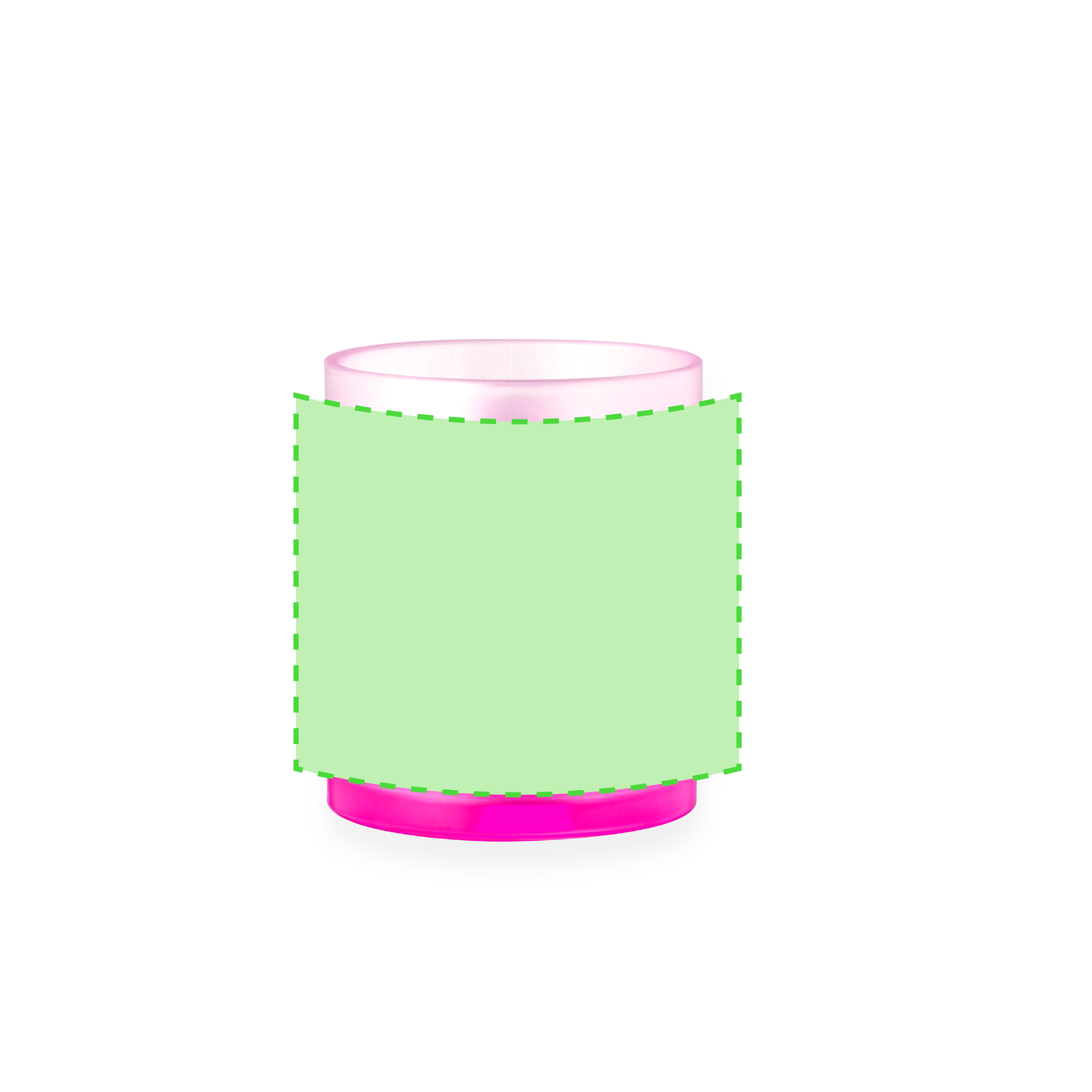 Taza de cristal personalizable por sublimación 350 ml
