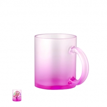 Taza de cristal personalizable por sublimación 350 ml