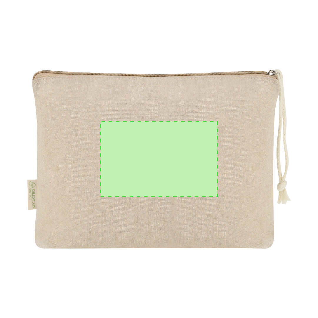 Neceser de algodón reciclado 180 g/m² sostenible con compartimento