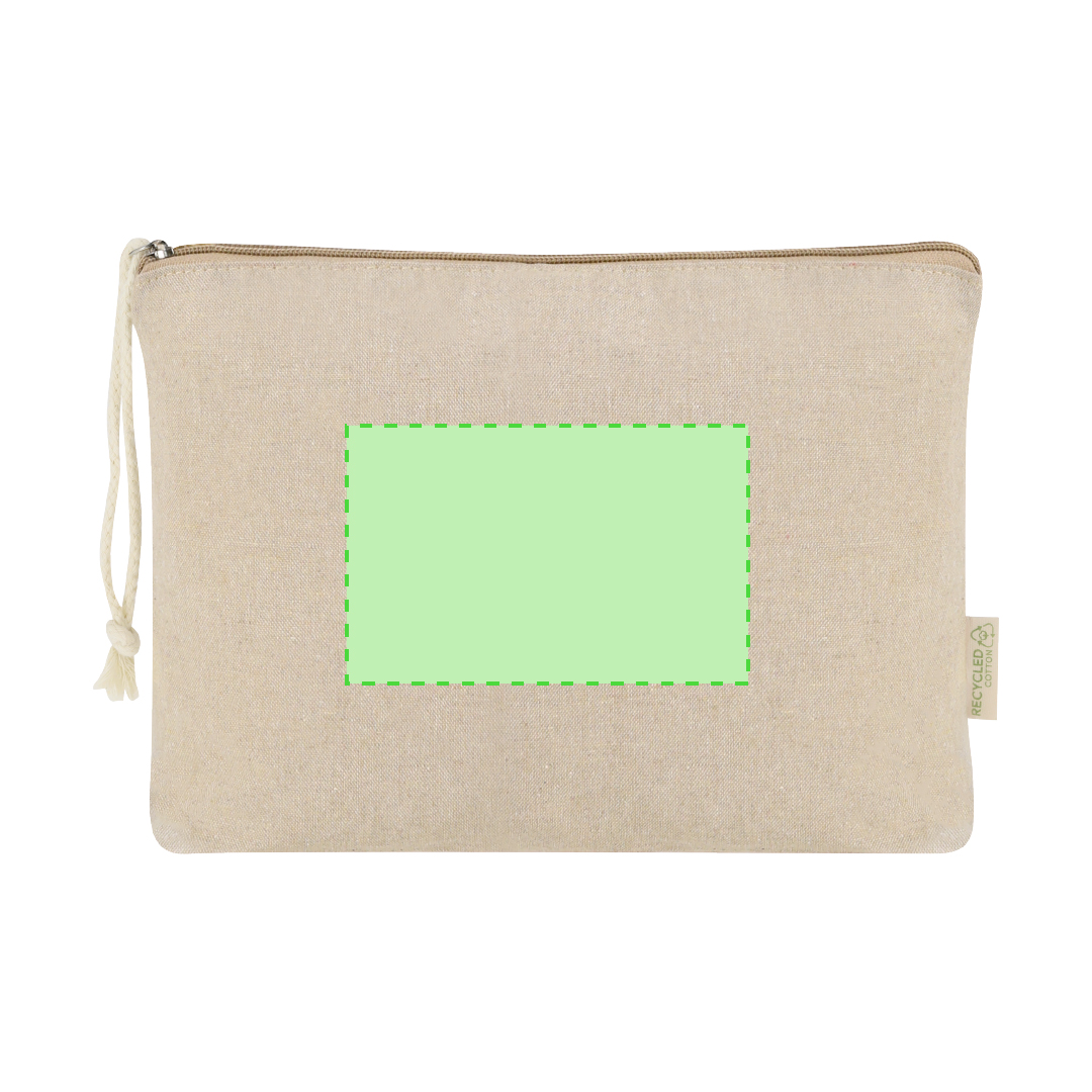 Neceser de algodón reciclado 180 g/m² sostenible con compartimento