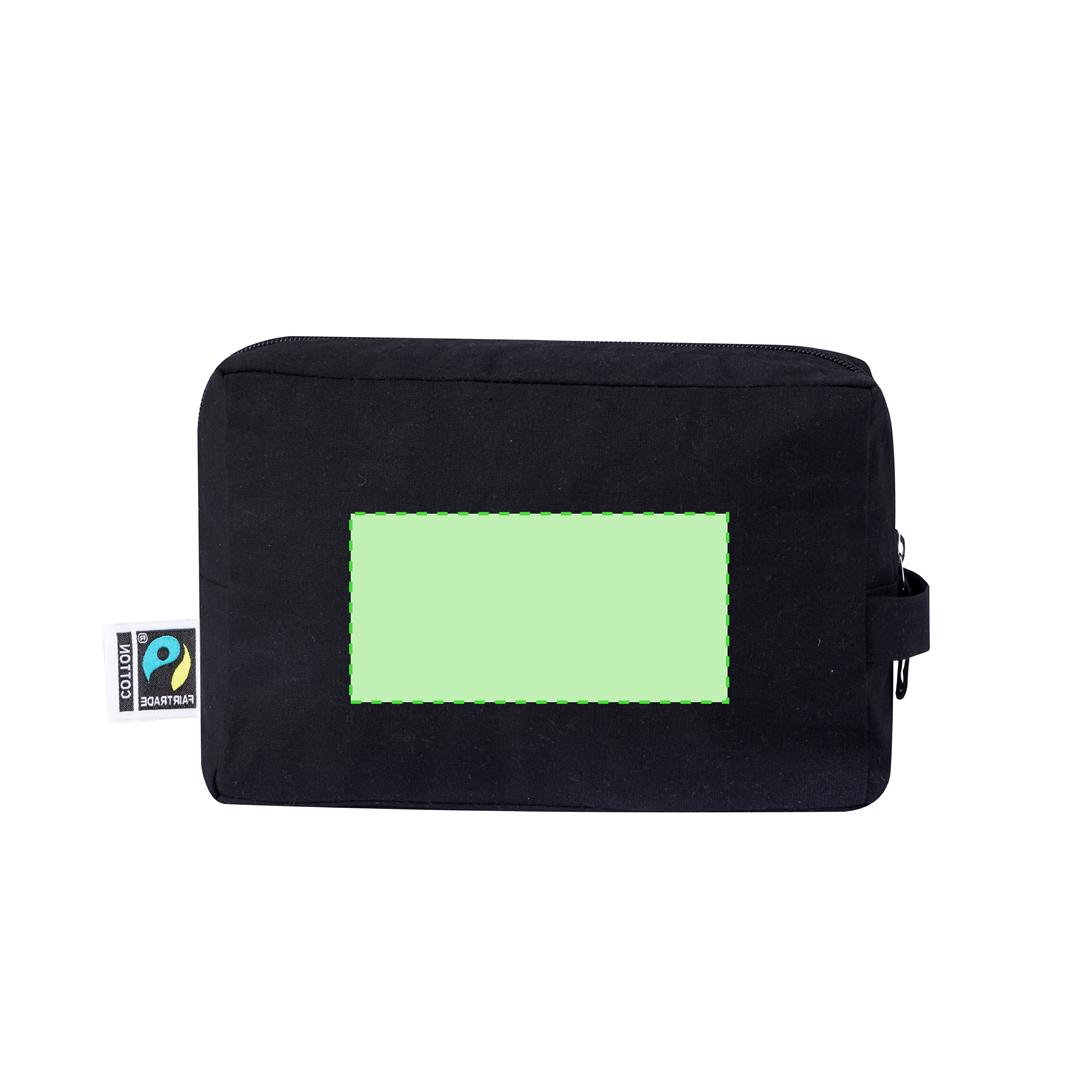 Neceser de algodón 180 g/m² con bolsillo frontal y asa