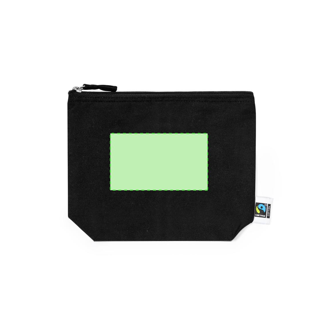 Neceser de algodón 180 g/m² compacto con cremallera lateral