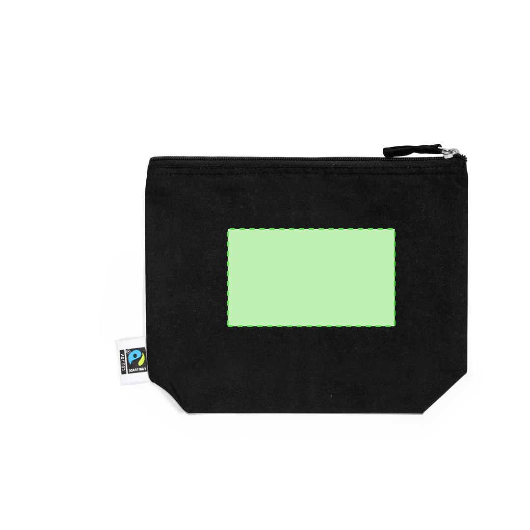 Neceser de algodón 180 g/m² compacto con cremallera lateral