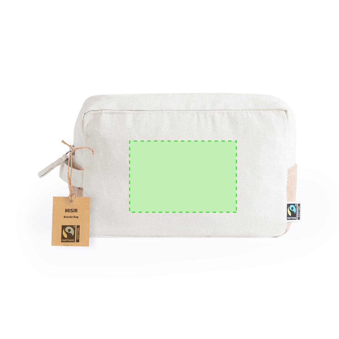 Neceser de yute laminado y algodón 220 g/m² resistente con asa