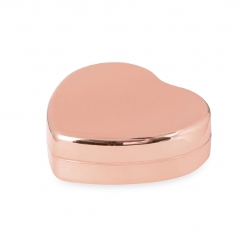 Bálsamo labial SPF15 forma corazón colores dorado plateado oro rosa aroma vainilla