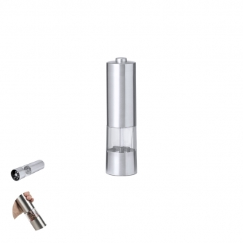 Molinillo eléctrico para sal y pimienta de acero inox eléctrico 1 litro molienda regulable con LED